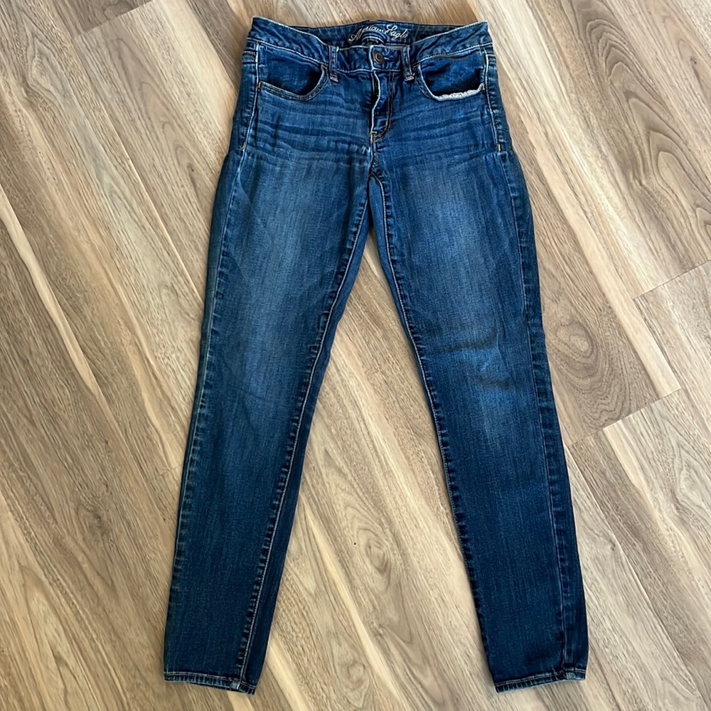 AE jeggings, medium dark wash